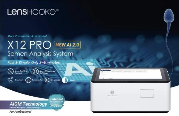 LensHooke X12 PRO, laboratory semen analysis system with DNA fragmentation